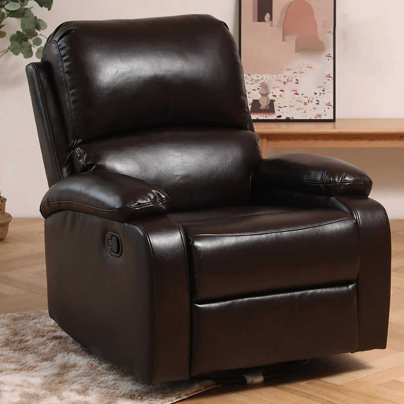 Contemporary Standard Recliner Solid Color Faux Leather Recliner Chair