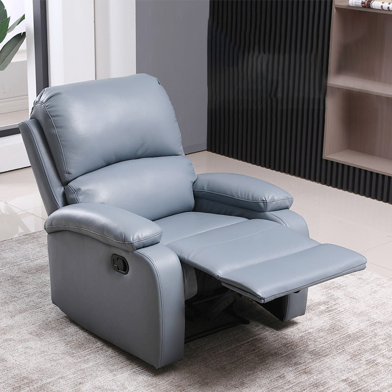 Contemporary Standard Recliner Solid Color Faux Leather Recliner Chair