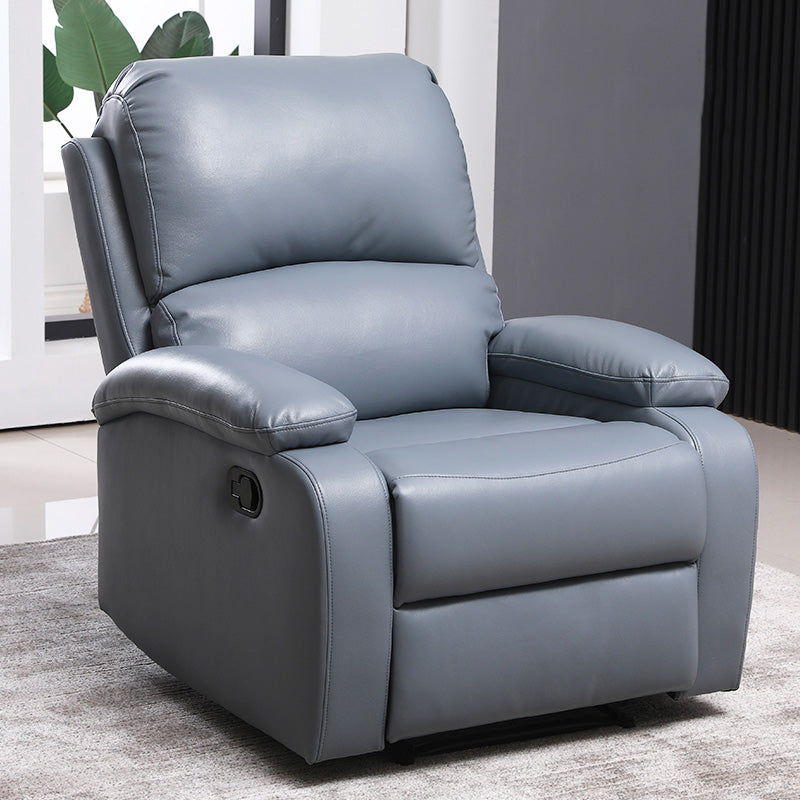 Contemporary Standard Recliner Solid Color Faux Leather Recliner Chair