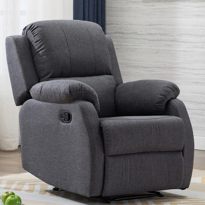 Metal Frame Swivel Rocker Standard Recliner Solid Color Recliner Chair