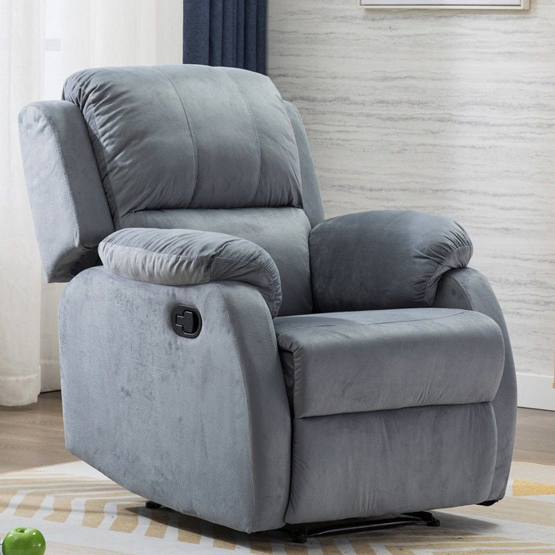 Metal Frame Swivel Rocker Standard Recliner Solid Color Recliner Chair