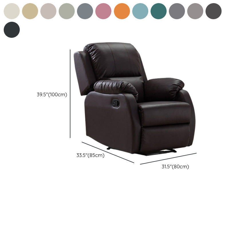 Metal Frame Swivel Rocker Standard Recliner Solid Color Recliner Chair