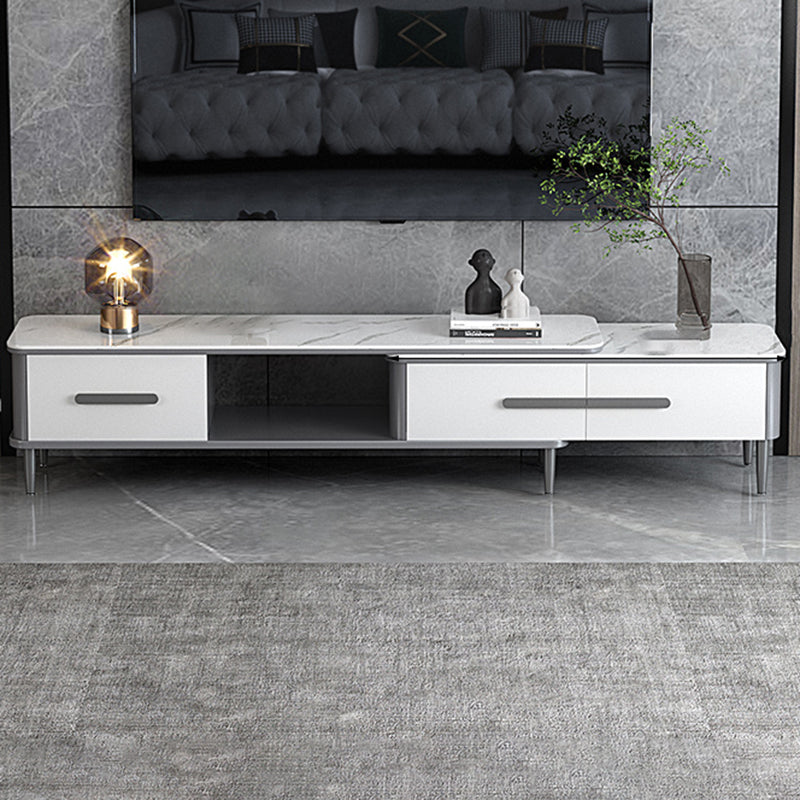 Contemporary Media Console Stone TV Media Console for Living Room