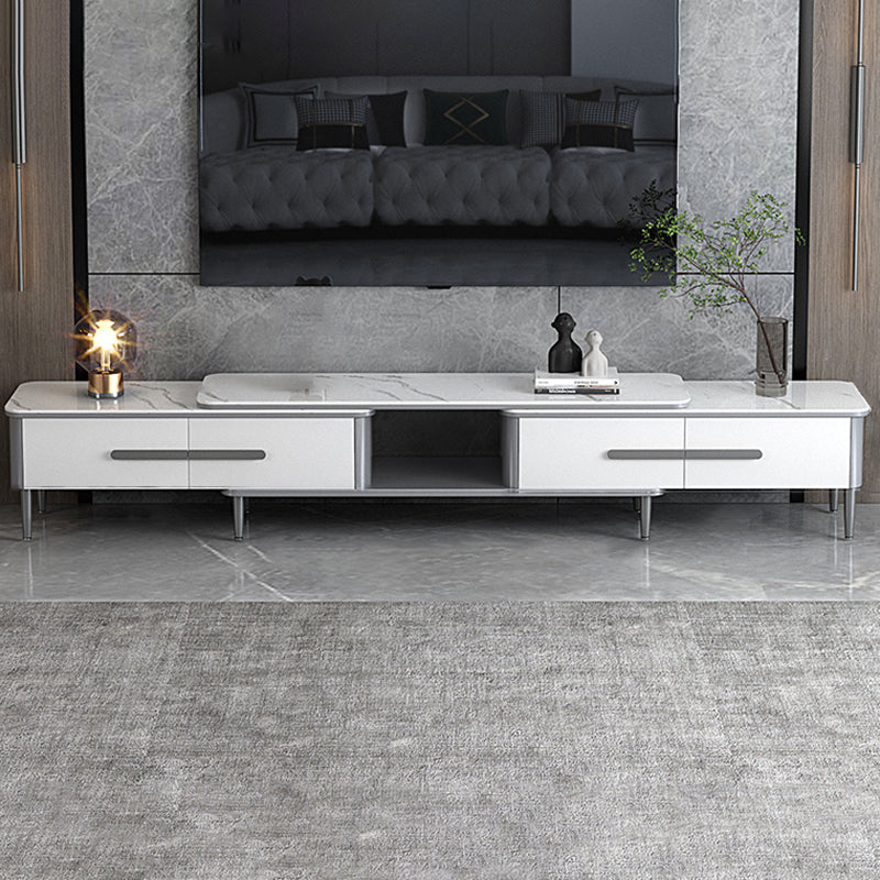 Contemporary Media Console Stone TV Media Console for Living Room