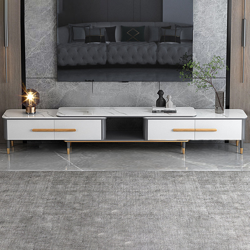 Contemporary Media Console Stone TV Media Console for Living Room