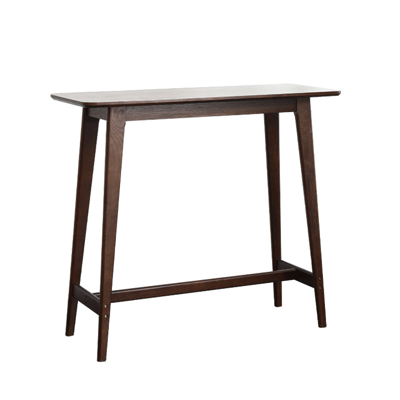 Contemporary Rectangle Solid Wood Bar Height Pub Table for Living Room