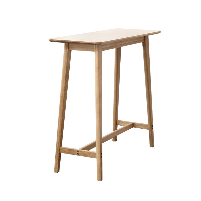 Contemporary Rectangle Solid Wood Bar Height Pub Table for Living Room