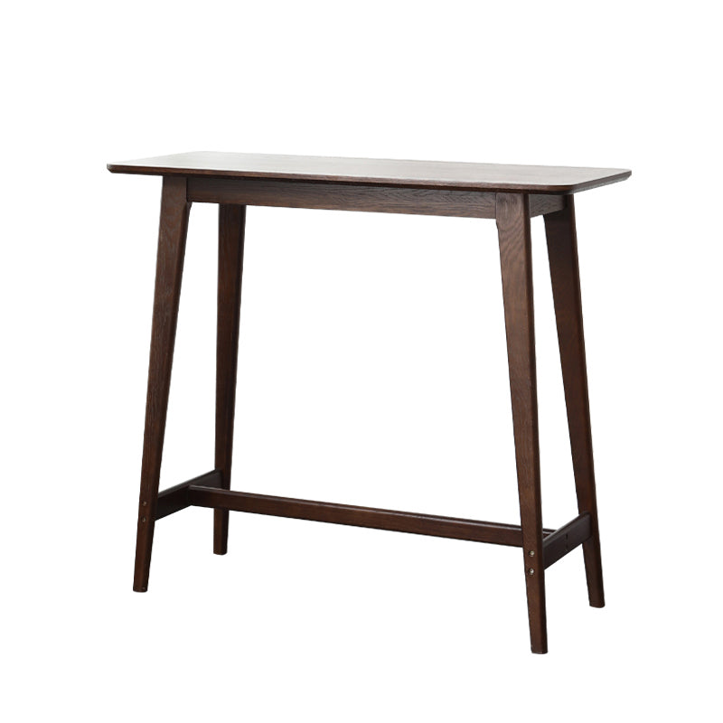 Contemporary Rectangle Solid Wood Bar Height Pub Table for Living Room