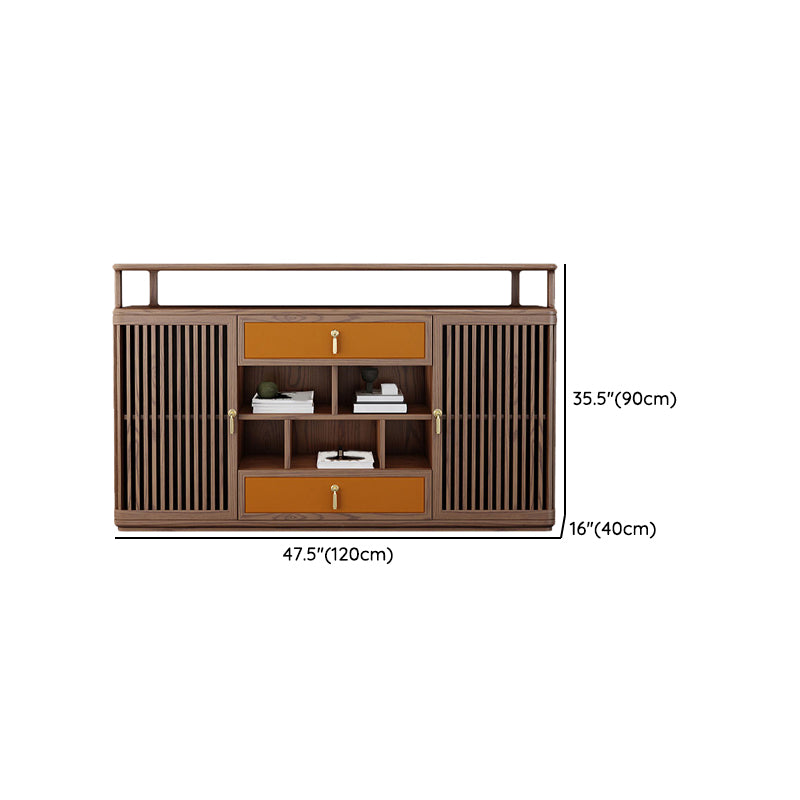 Solid Wooden Sideboard Table 15.7" W √ó35.4" H Living Room Buffet Stand