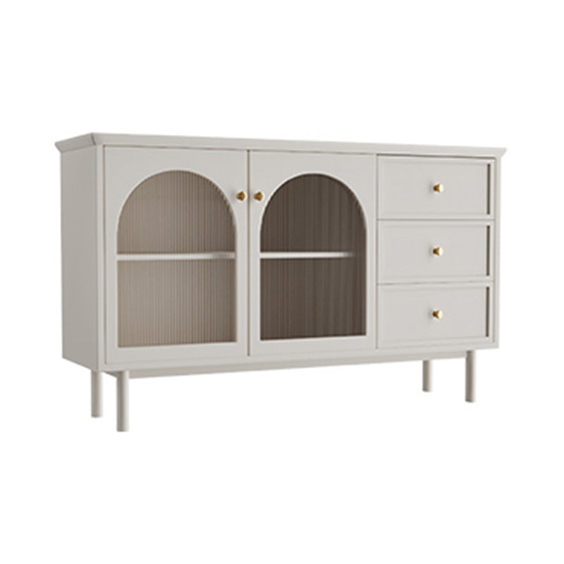 Glam Style Cabinets Storage Buffet Stand Wood Buffet Sideboard with 3-Drawers