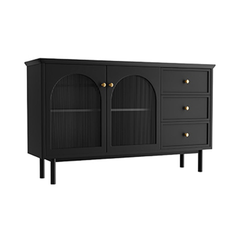 Glam Style Cabinets Storage Buffet Stand Wood Buffet Sideboard with 3-Drawers