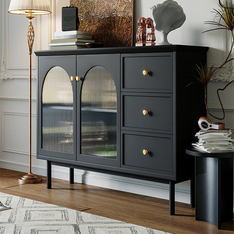 Glam Style Cabinets Storage Buffet Stand Wood Buffet Sideboard with 3-Drawers