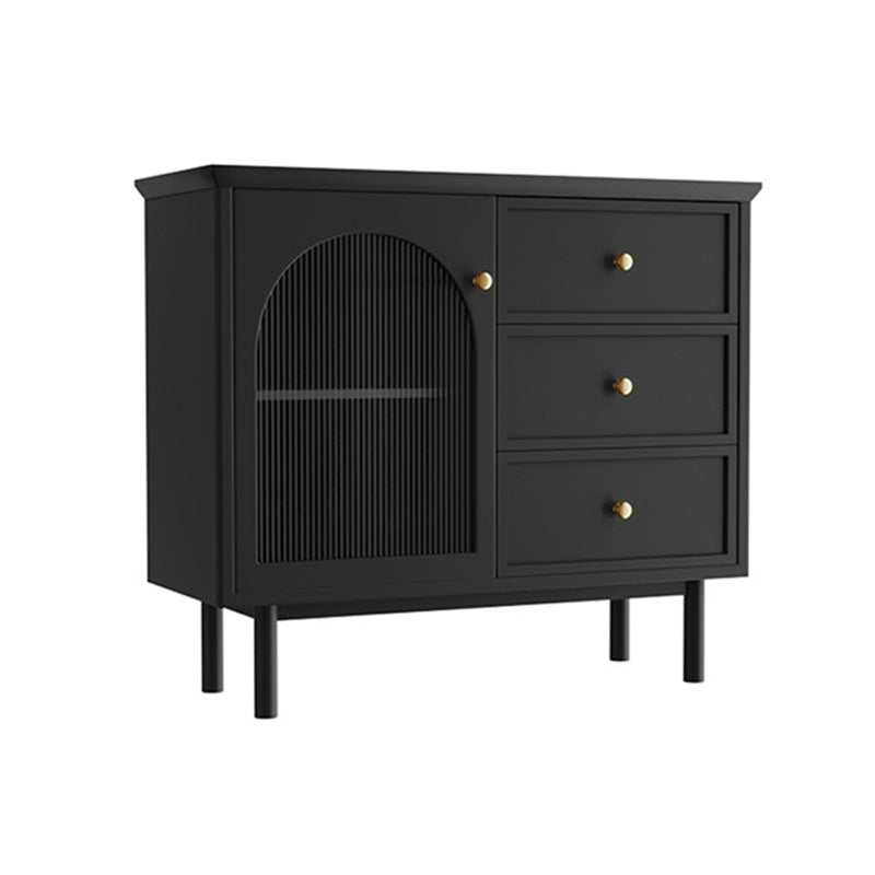 Glam Style Cabinets Storage Buffet Stand Wood Buffet Sideboard with 3-Drawers