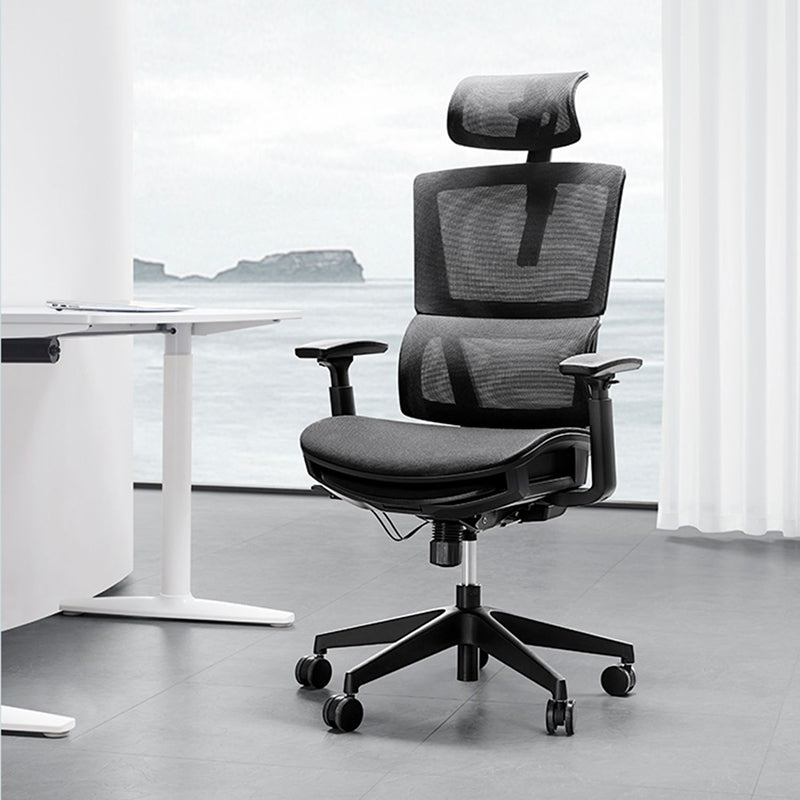 Modernism Adjustable Arm Office Chair Desk Chair with Wheels for Home