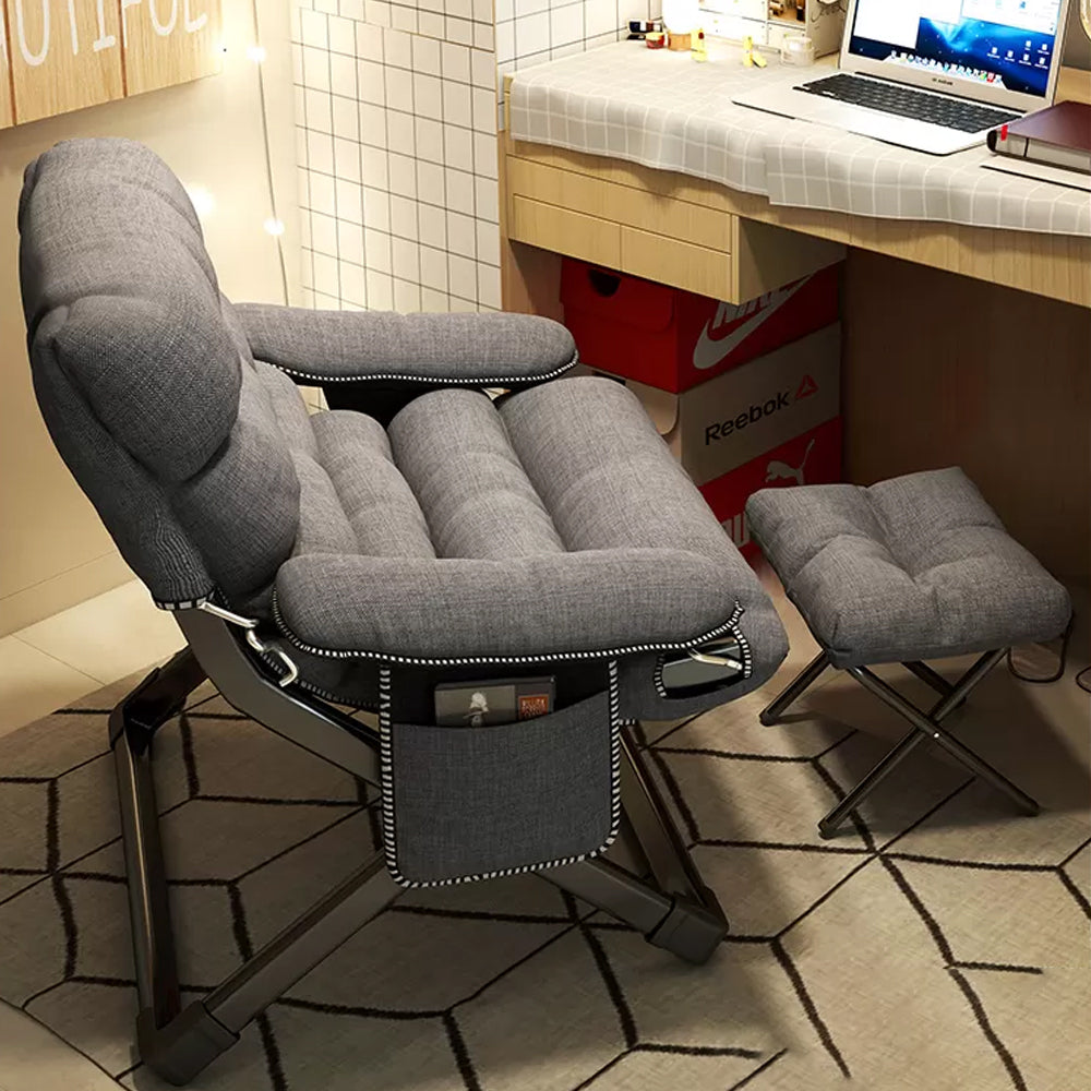 Contemporary Indoor Recliner Chair with Arm Storage Rocker Chair