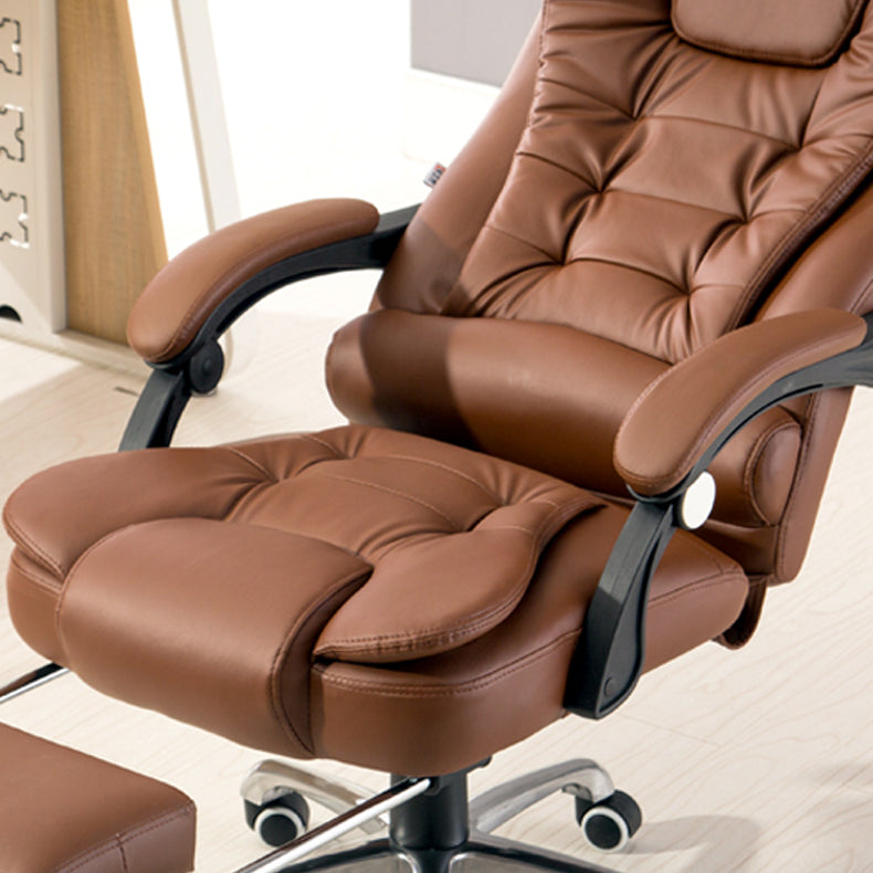 Contemporary Recliner Chair with Tufted Back and Arms and Swivel Base