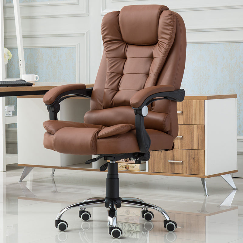 Contemporary Recliner Chair with Tufted Back and Arms and Swivel Base