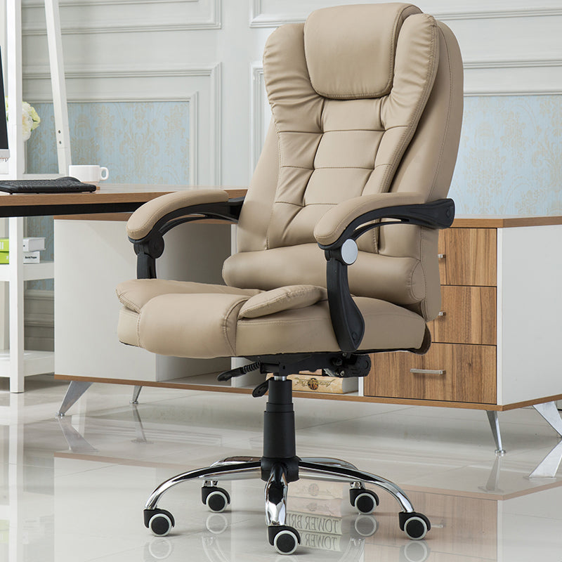 Contemporary Recliner Chair with Tufted Back and Arms and Swivel Base