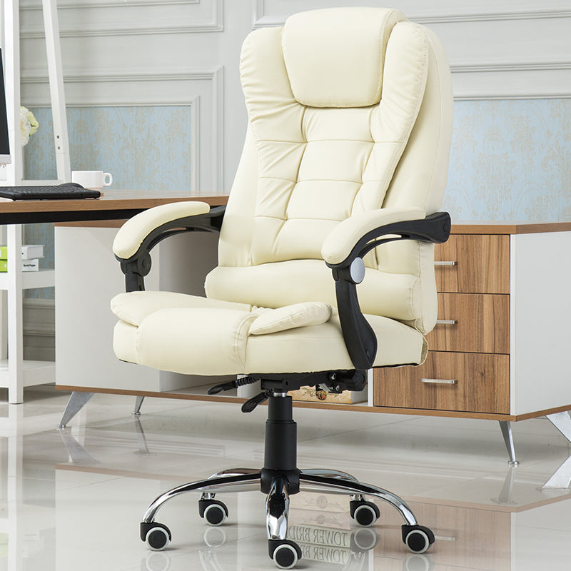 Contemporary Recliner Chair with Tufted Back and Arms and Swivel Base