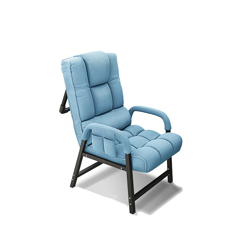 Contemporary Recliner Chair with Lumbar Support and Tufted Back