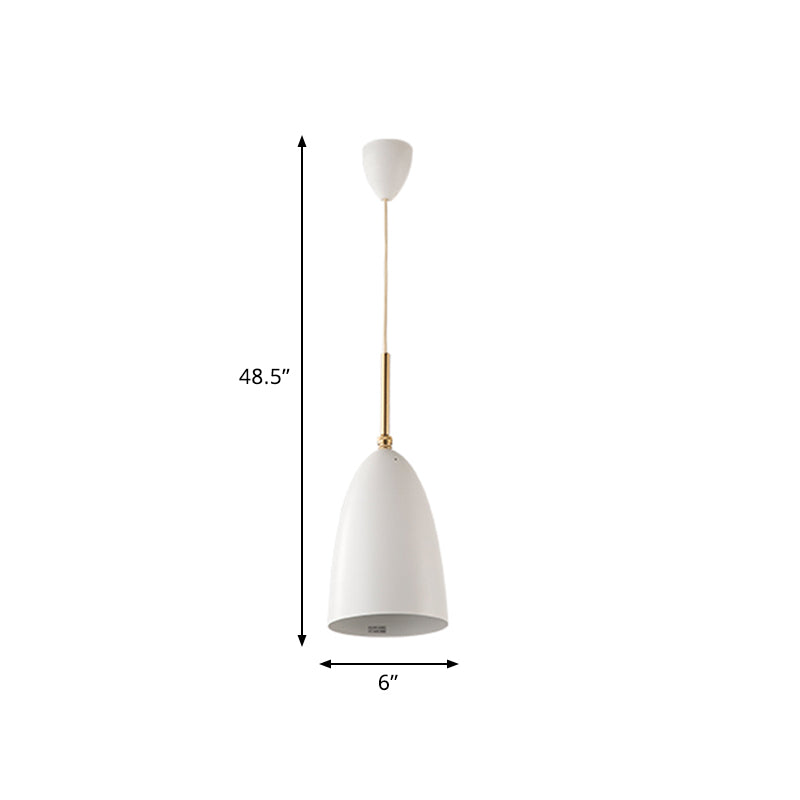 1 lamp slaapkamer drop hanglamp modern wit plafond hang armatuur met kogel ijzeren schaduw