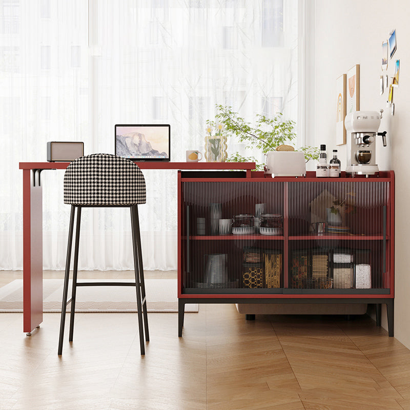 Modem & Contemporary Wood Rectangle Bar Stool Table for Living Room