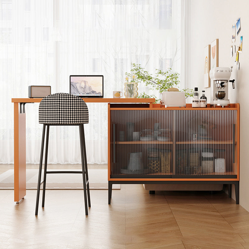 Modem & Contemporary Wood Rectangle Bar Stool Table for Living Room