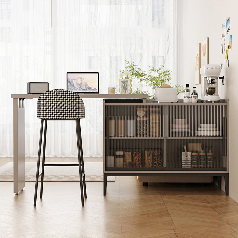 Modem & Contemporary Wood Rectangle Bar Stool Table for Living Room