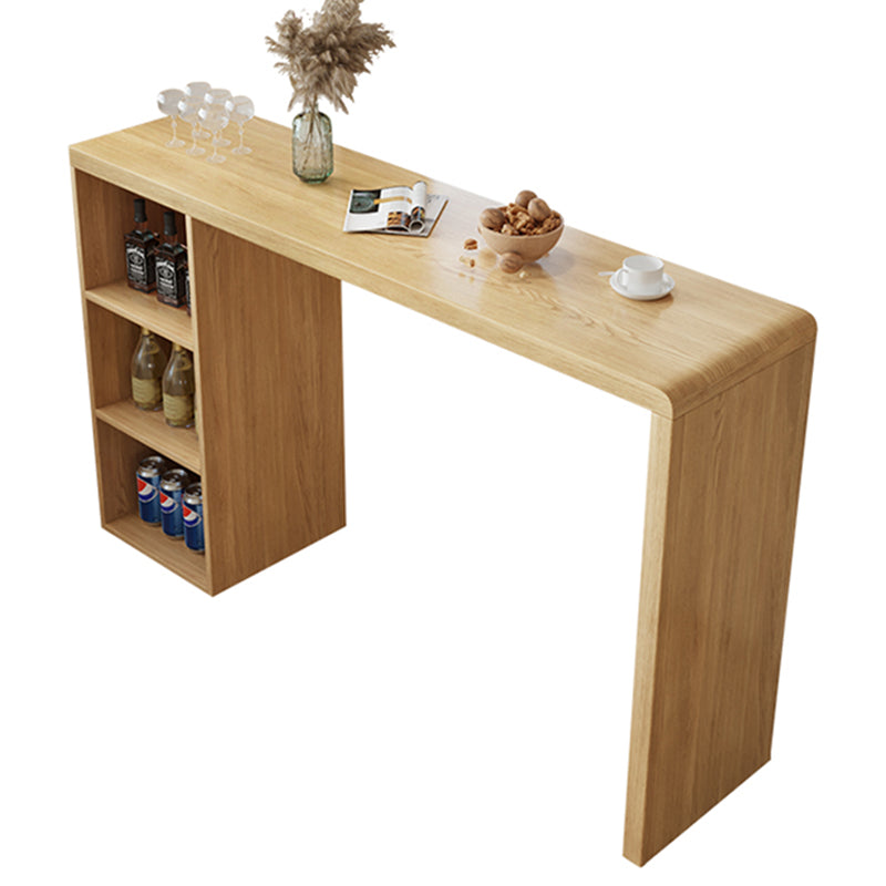 Contemporary Rectangle Solid Wood Bar Stool Table for Living Room