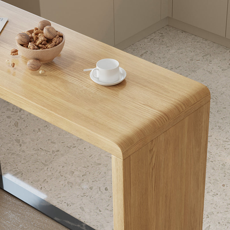 Contemporary Rectangle Solid Wood Bar Stool Table for Living Room