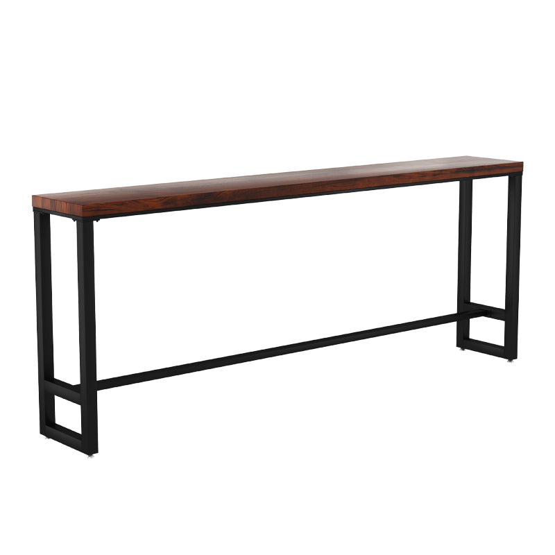 Contemporary Solid Wood Rectangle Bar Stool Table for Living Room