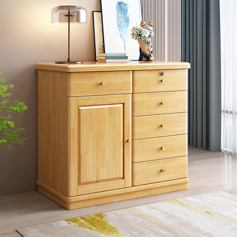 Cabinets Storage Glam Credenza Solid Wood Buffet Sideboard with Drawers