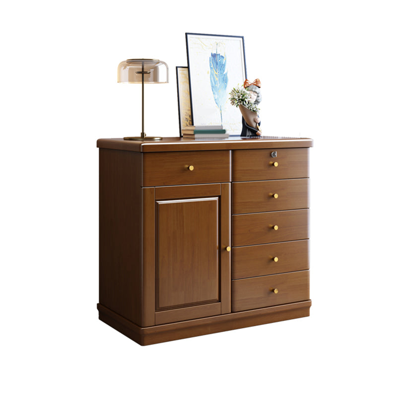 Cabinets Storage Glam Credenza Solid Wood Buffet Sideboard with Drawers