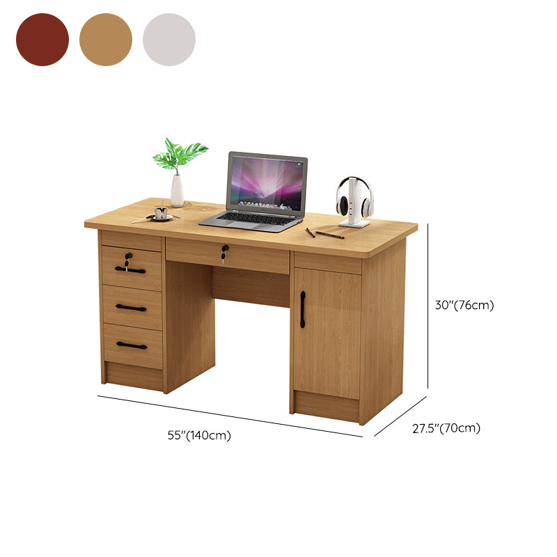 Engineered Wood Writing Desk Industrial Rectangular Office Desk