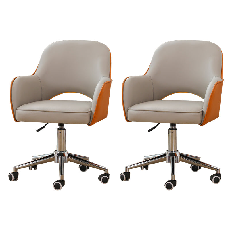 Armless Desk Chair Contemporary Office Chair with Wheels for Office