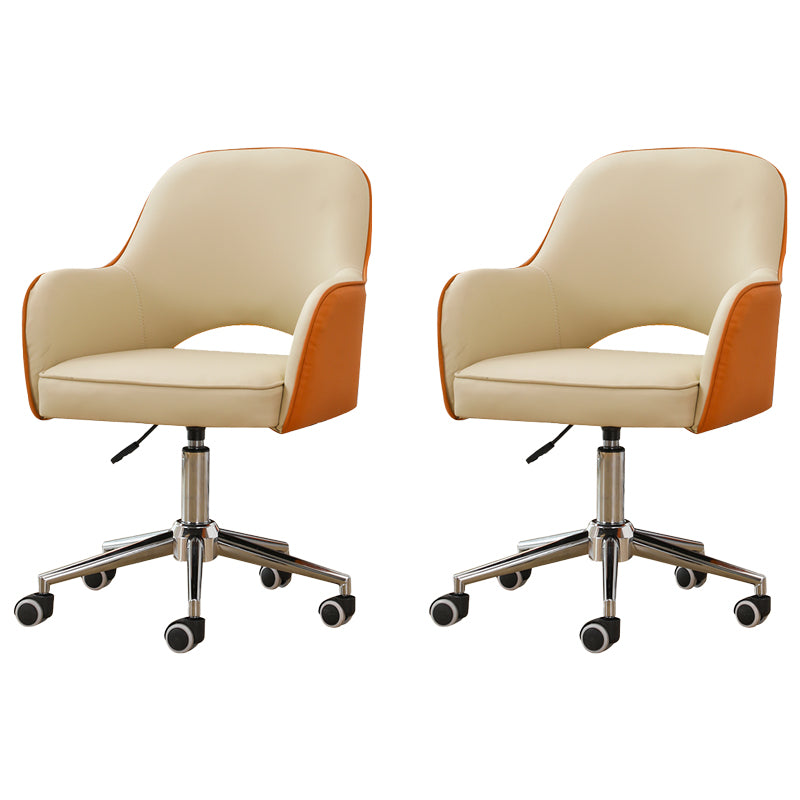 Modernism Desk Chair Armless Office Chair with Wheels for Office