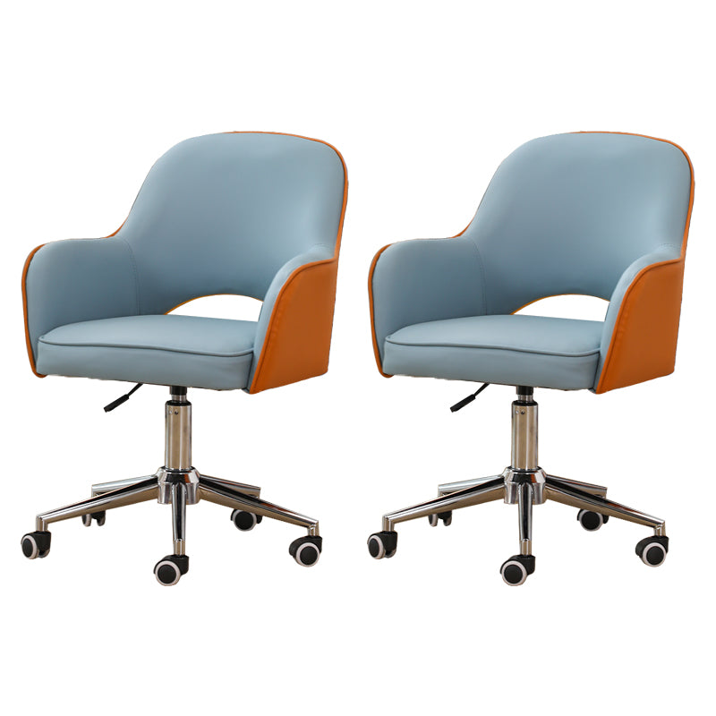 Modernism Desk Chair Armless Office Chair with Wheels for Office