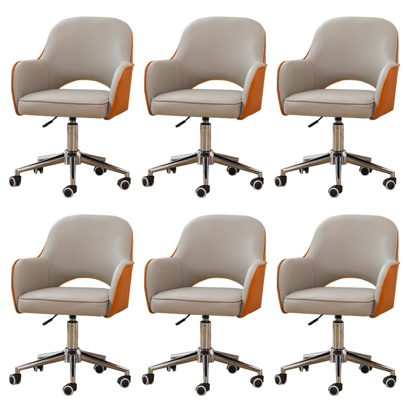 Modernism Desk Chair Armless Office Chair with Wheels for Office