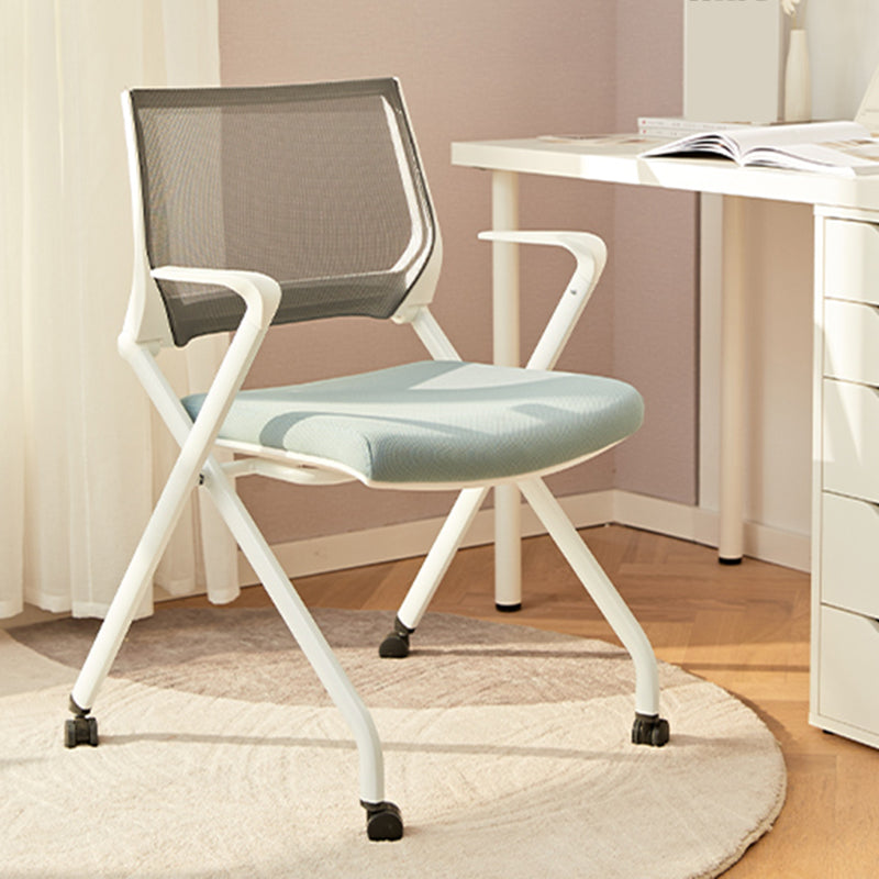 Fixed Arms Office Chair Modern Desk Chair with Wheels for Office