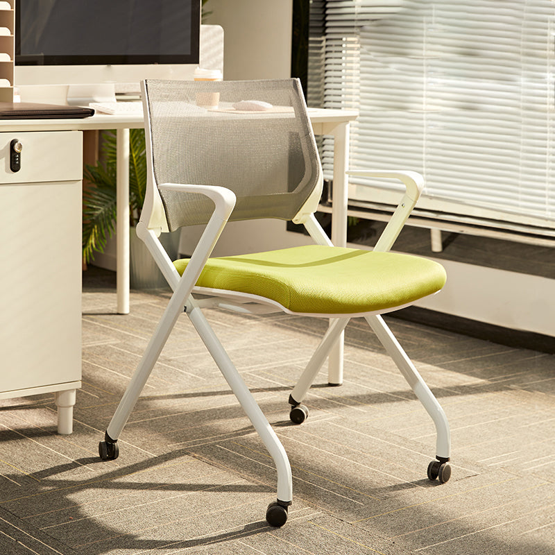 Fixed Arms Office Chair Modern Desk Chair with Wheels for Office