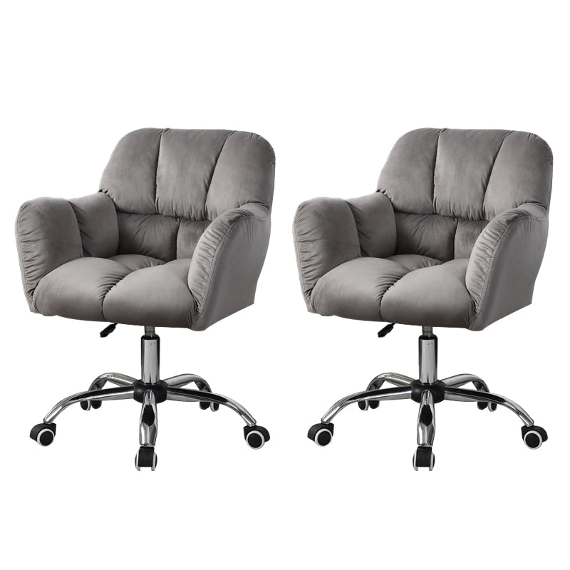 Contemporary Office Chair Armless Desk Chair with Wheels for Office