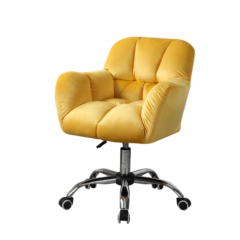 Contemporary Office Chair Armless Desk Chair with Wheels for Office