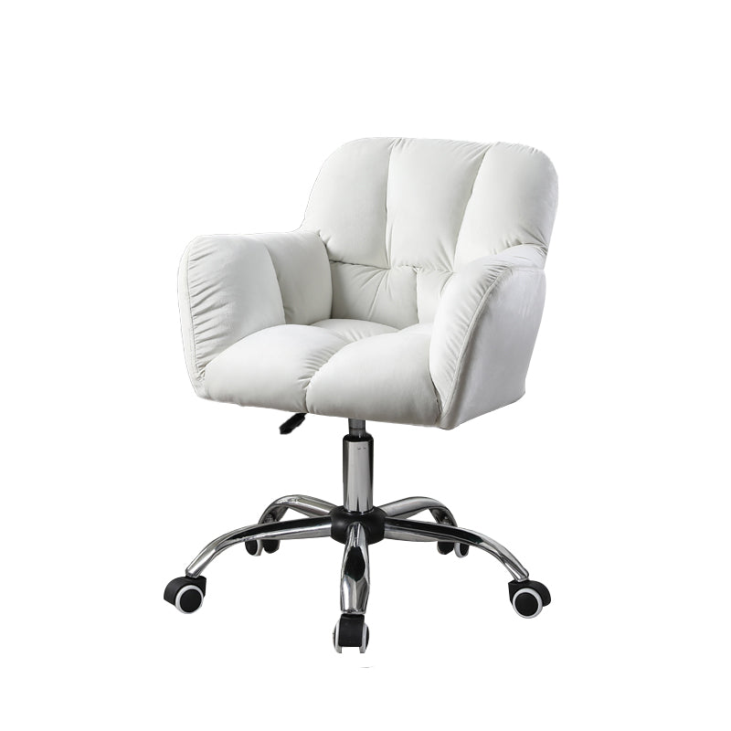 Contemporary Office Chair Armless Desk Chair with Wheels for Office