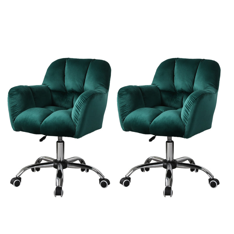 Contemporary Office Chair Armless Desk Chair with Wheels for Office