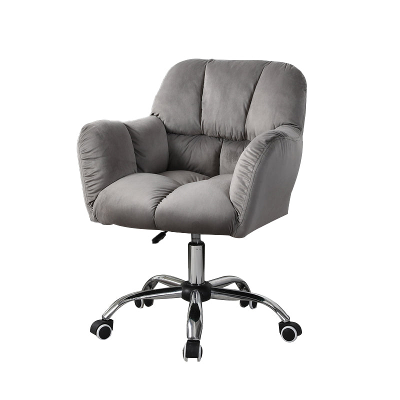 Modern Armless Office Chair Low-Back Desk Chair with Wheels for Home