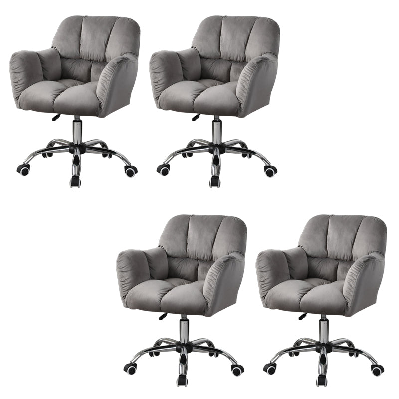 Modern Armless Office Chair Low-Back Desk Chair with Wheels for Home