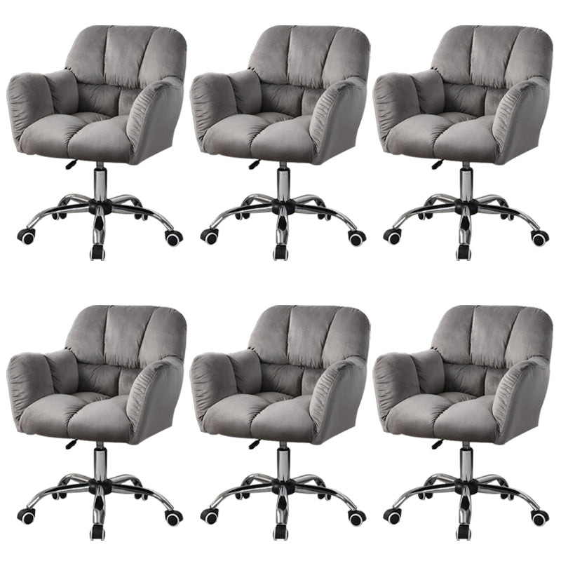 Modern Armless Office Chair Low-Back Desk Chair with Wheels for Home