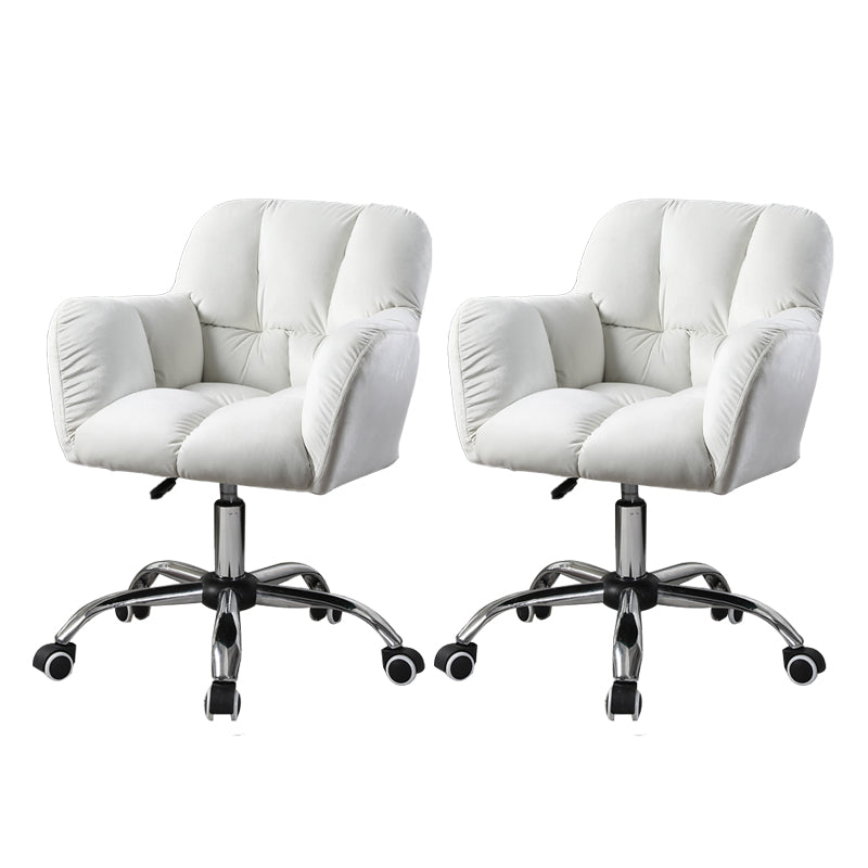 Modern Armless Office Chair Low-Back Desk Chair with Wheels for Home