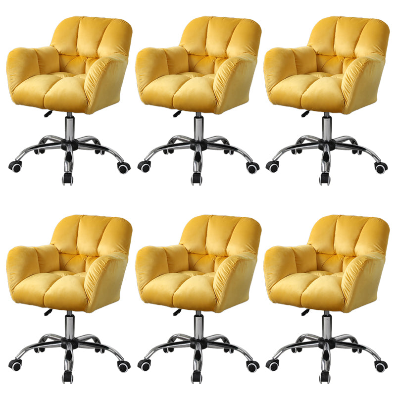 Modern Armless Office Chair Low-Back Desk Chair with Wheels for Home