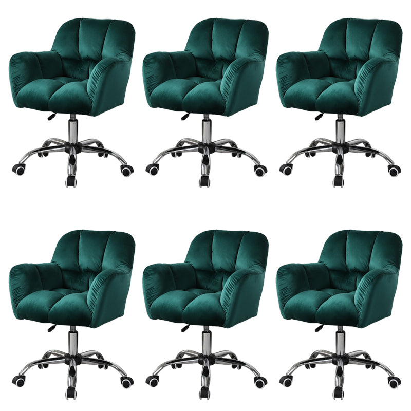 Modern Armless Office Chair Low-Back Desk Chair with Wheels for Home